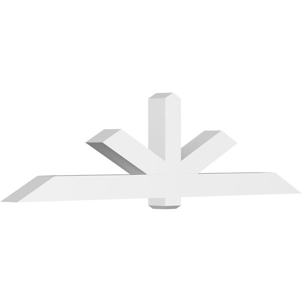 Ekena Millwork Kennewick Architectural Grade PVC Gable Bracket, 108"W x 27"H x 6"D x 6"F, 6/12 Pitch GBP108X27X0606KEN00 - main